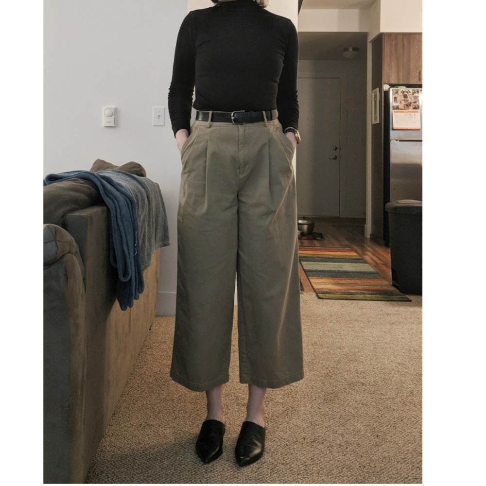 Madewell wide leg pleated pants